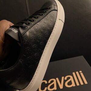 Roberto Cavalli All-Over RC Monogram Sneakers Women Size 36 EU- 6 US NWB W/ COA